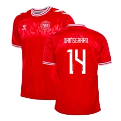 Camiseta Fútbol Dinamarca Damsgaard #14 Eurocopa 2024 Primera Hombre Equipación