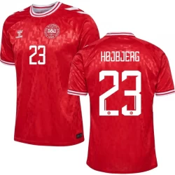 Camiseta Fútbol Dinamarca Hojbjerg #23 Eurocopa 2024 Primera Hombre Equipación
