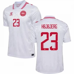 Camiseta Fútbol Dinamarca Hojbjerg #23 Eurocopa 2024 Segunda Hombre Equipación