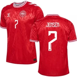 Camiseta Fútbol Dinamarca Jensen #7 Eurocopa 2024 Primera Hombre Equipación