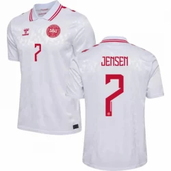 Camiseta Fútbol Dinamarca Jensen #7 Eurocopa 2024 Segunda Hombre Equipación