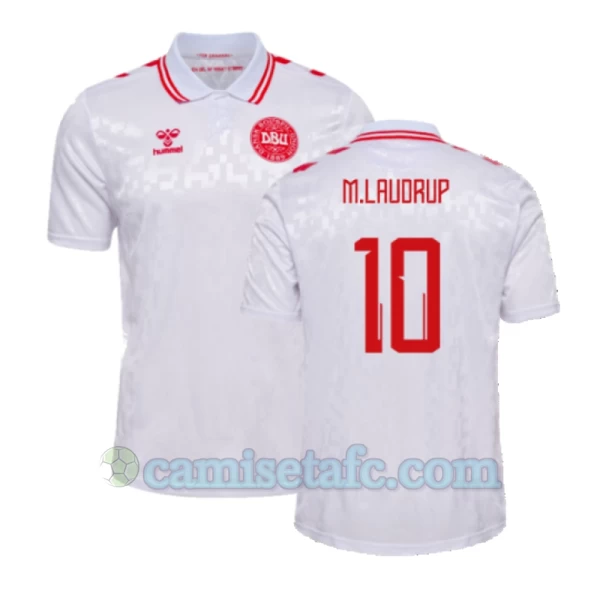 Camiseta Fútbol Dinamarca M.Laudrup #10 Eurocopa 2024 Segunda Hombre Equipación