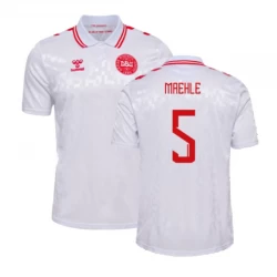 Camiseta Fútbol Dinamarca Maehle #5 Eurocopa 2024 Segunda Hombre Equipación