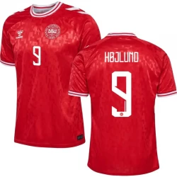Camiseta Fútbol Dinamarca Rasmus Højlund #9 Eurocopa 2024 Primera Hombre Equipación
