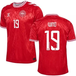 Camiseta Fútbol Dinamarca Wind #19 Eurocopa 2024 Primera Hombre Equipación