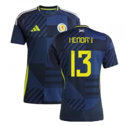 Camiseta Fútbol Escocia Hendry #13 Eurocopa 2024 Primera Hombre Equipación