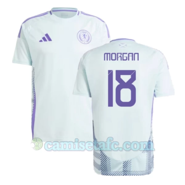 Camiseta Fútbol Escocia Morgan #18 Eurocopa 2024 Segunda Hombre Equipación