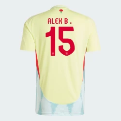 Camiseta Fútbol España Alex B. #15 Eurocopa 2024 Segunda Hombre Equipación