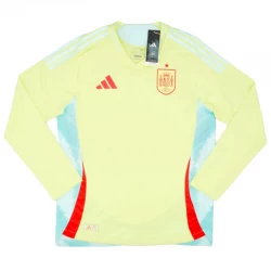Camiseta Fútbol España Eurocopa 2024 Segunda Hombre Equipación Manga Larga