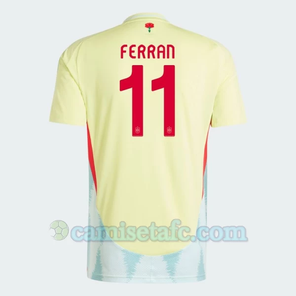 Camiseta Fútbol España Ferran #11 Eurocopa 2024 Segunda Hombre Equipación