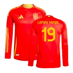 Camiseta Fútbol España Lamine Yamal #19 Eurocopa 2024 Primera Hombre Equipación Manga Larga