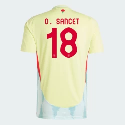 Camiseta Fútbol España O. Sancet #18 Eurocopa 2024 Segunda Hombre Equipación