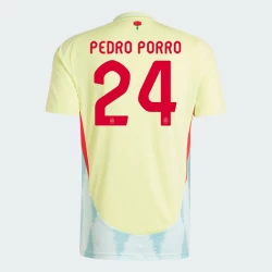 Camiseta Fútbol España Pedro Porro #24 Eurocopa 2024 Segunda Hombre Equipación