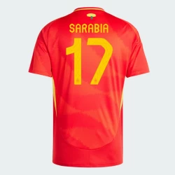 Camiseta Fútbol España Sarabia #17 Eurocopa 2024 Primera Hombre Equipación