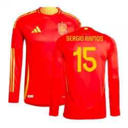 Camiseta Fútbol España Sergio Ramos #15 Eurocopa 2024 Primera Hombre Equipación Manga Larga