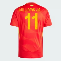 Camiseta Fútbol España Williams Jr. #11 Eurocopa 2024 Primera Hombre Equipación