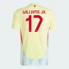 Camiseta Fútbol España Williams Jr. #17 Eurocopa 2024 Segunda Hombre Equipación