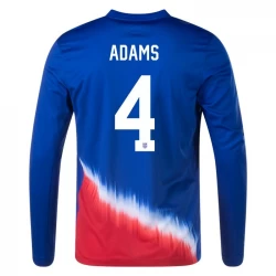 Camiseta Fútbol Estados Unidos Adams #4 Copa America 2024 Segunda Hombre Equipación Manga Larga