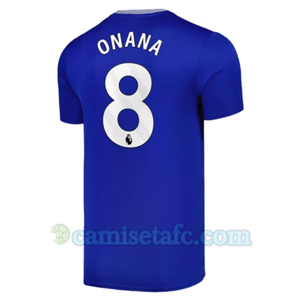 Camiseta Fútbol Everton FC Onana #8 2024-25 Primera Equipación Hombre