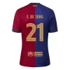 Camiseta Fútbol FC Barcelona F.De Jong #21 2024-25 Primera Equipación Hombre