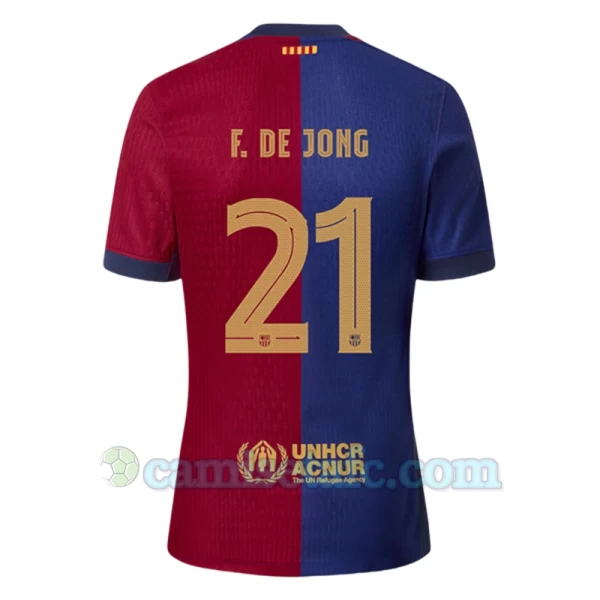 Camiseta Fútbol FC Barcelona F.De Jong #21 2024-25 Primera Equipación Hombre