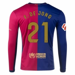 Camiseta Fútbol FC Barcelona Frenkie de Jong #21 2024-25 Primera Equipación Hombre Manga Larga