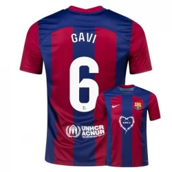 Camiseta Fútbol FC Barcelona Gavi #6 2023-24 x Karol G Primera Equipación Hombre