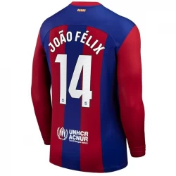 Camiseta Fútbol FC Barcelona João Félix #14 2023-24 Primera Equipación Hombre Manga Larga