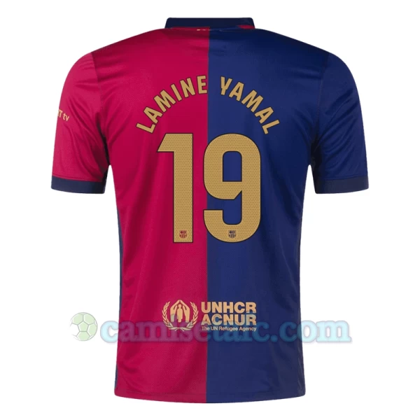 Camiseta Fútbol FC Barcelona Lamine Yamal #19 2024-25 Primera Equipación Hombre