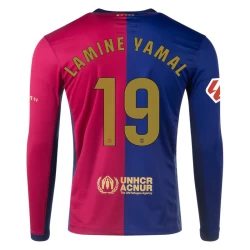 Camiseta Fútbol FC Barcelona Lamine Yamal #19 2024-25 Primera Equipación Hombre Manga Larga