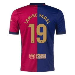 Camiseta Fútbol FC Barcelona Lamine Yamal #19 2024-25 UCL Primera Equipación Hombre