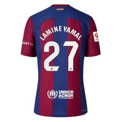 Camiseta Fútbol FC Barcelona Lamine Yamal #27 2023-24 Primera Equipación Hombre