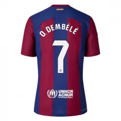 Camiseta Fútbol FC Barcelona O. Dembele #7 2023-24 Primera Equipación Hombre