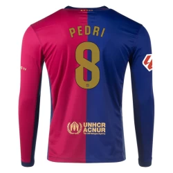 Camiseta Fútbol FC Barcelona Pedri #8 2024-25 Primera Equipación Hombre Manga Larga