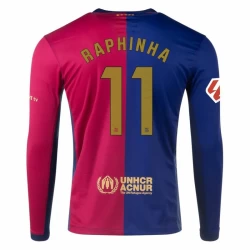 Camiseta Fútbol FC Barcelona Raphinha #11 2024-25 Primera Equipación Hombre Manga Larga