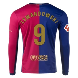 Camiseta Fútbol FC Barcelona Robert Lewandowski #9 2024-25 Primera Equipación Hombre Manga Larga