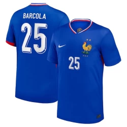 Camiseta Fútbol Francia Barcola #25 Eurocopa 2024 Primera Hombre Equipación