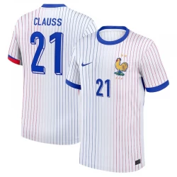Camiseta Fútbol Francia Clauss #21 Eurocopa 2024 Segunda Hombre Equipación