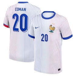 Camiseta Fútbol Francia Coman #20 Eurocopa 2024 Segunda Hombre Equipación