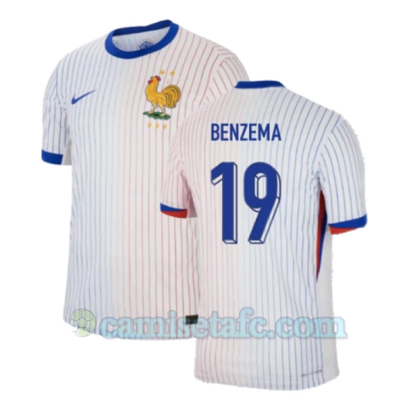 Camiseta Fútbol Francia Karim Benzema #19 Eurocopa 2024 Segunda Hombre Equipación