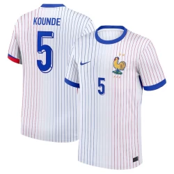 Camiseta Fútbol Francia Kounde #5 Eurocopa 2024 Segunda Hombre Equipación