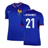 Camiseta Fútbol Francia L. Hernandez #21 Eurocopa 2024 Primera Hombre Equipación