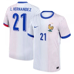 Camiseta Fútbol Francia L. Hernandez #21 Eurocopa 2024 Segunda Hombre Equipación