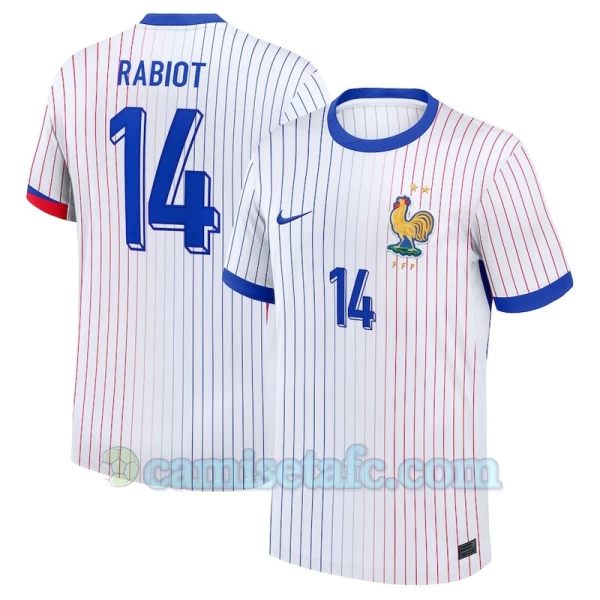 Camiseta Fútbol Francia Rabiot #14 Eurocopa 2024 Segunda Hombre Equipación