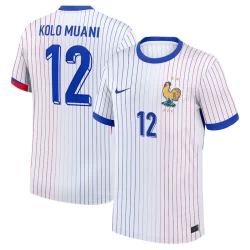 Camiseta Fútbol Francia Randal Kolo Muani #12 Eurocopa 2024 Segunda Hombre Equipación