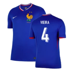 Camiseta Fútbol Francia Vieira #4 Eurocopa 2024 Primera Hombre Equipación