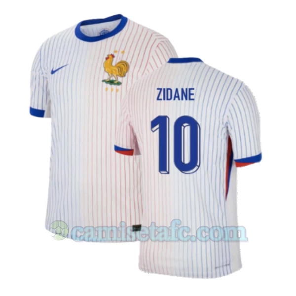 Camiseta Fútbol Francia Zinédine Zidane #10 Eurocopa 2024 Segunda Hombre Equipación