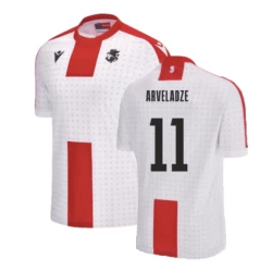 Camiseta Fútbol Georgia Arveladze #11 Eurocopa 2024 Primera Hombre Equipación