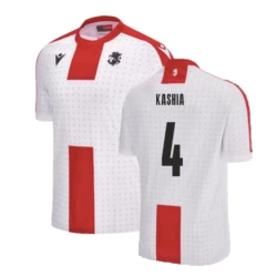 Camiseta Fútbol Georgia Kashia #4 Eurocopa 2024 Primera Hombre Equipación