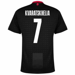 Camiseta Fútbol Georgia Kvaratskhelia #7 Eurocopa 2024 Segunda Hombre Equipación